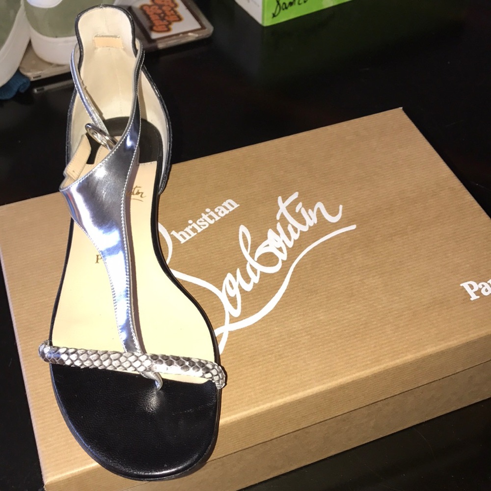 Christian Louboutin snakeskin sandals